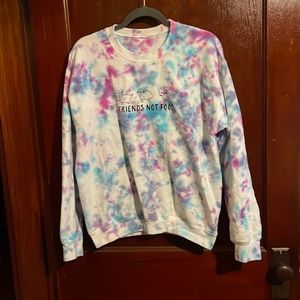 Crewneck hand tie dyed sweatshirt
